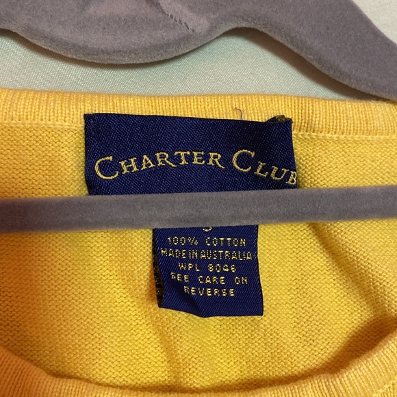 Charter Club Vintage Yellow Sweater Vest - Picture 2 of 3